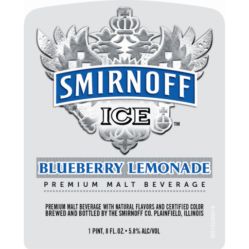 Smirnoff Blueberry Lemonade Bell Beverage