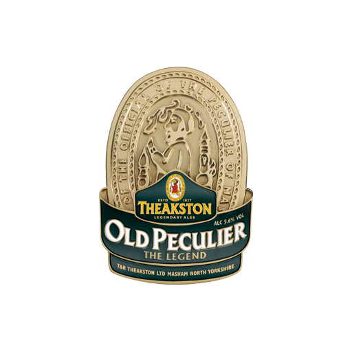 Theakston Old Peculier The Legend beer pump clip sign 