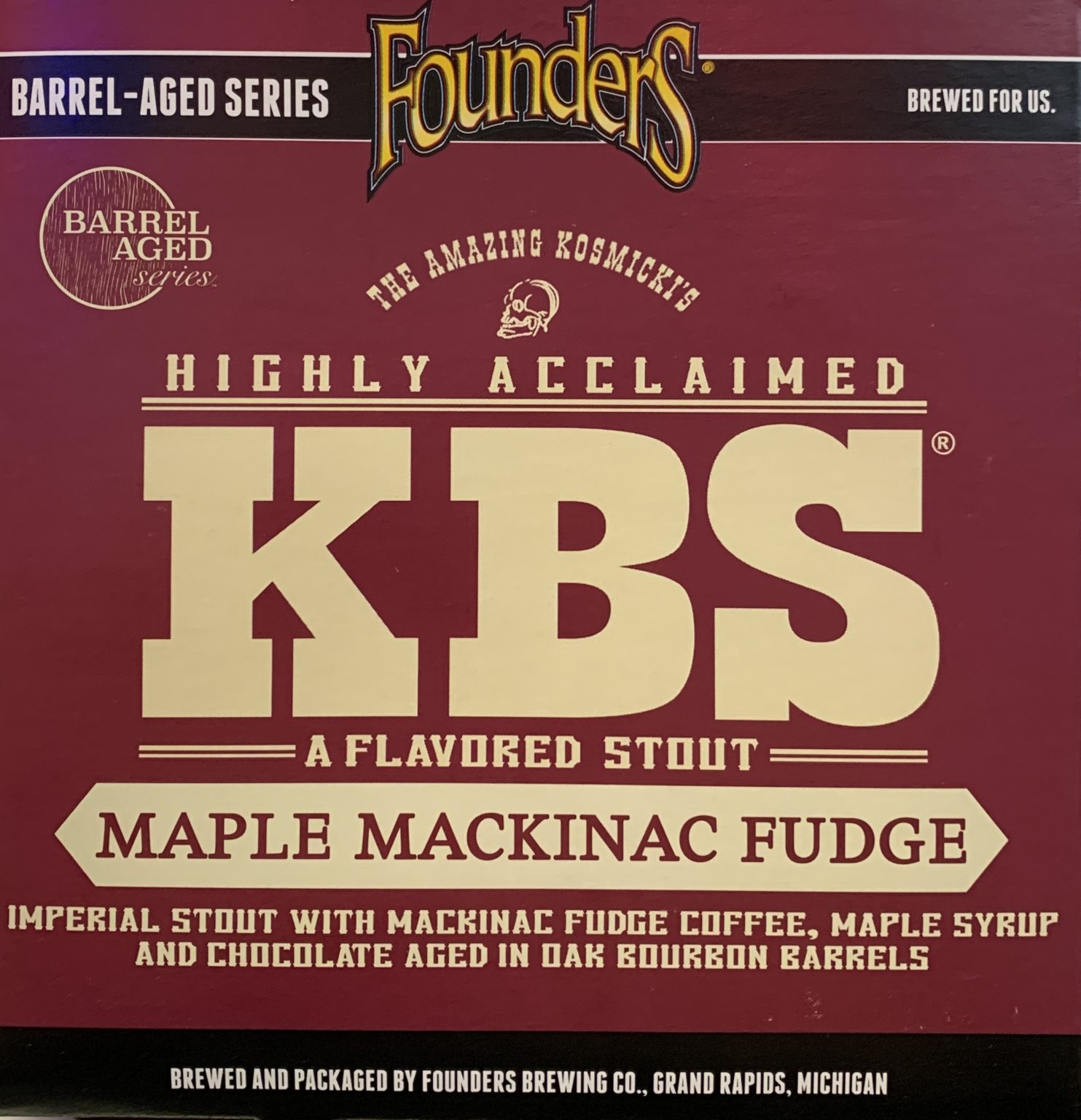 Founders KBS Maple Mackinac Fudge Bell Beverage